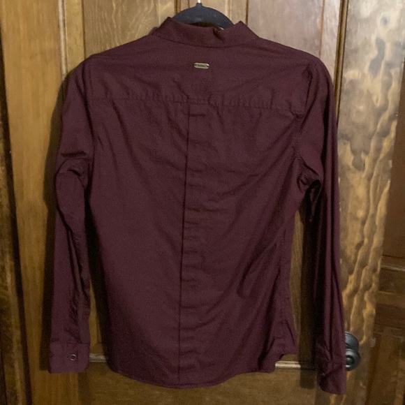 Barbour Button-Down Shirt Burgundy Winter Tartan 6 - Picture 3 of 3